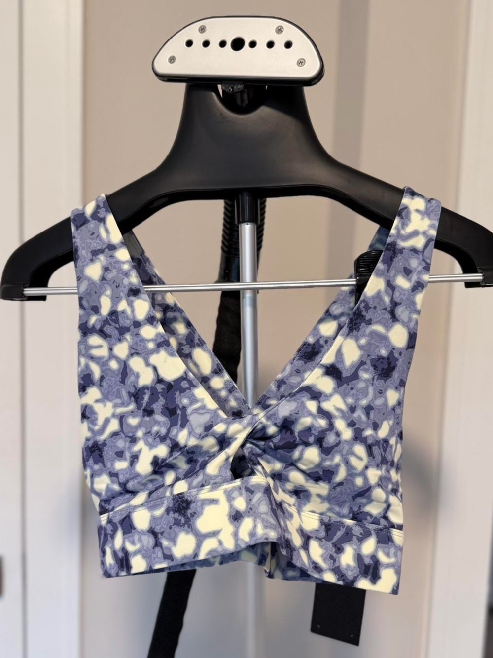 Fabletics Purple Floral Print Sports Bra Size S